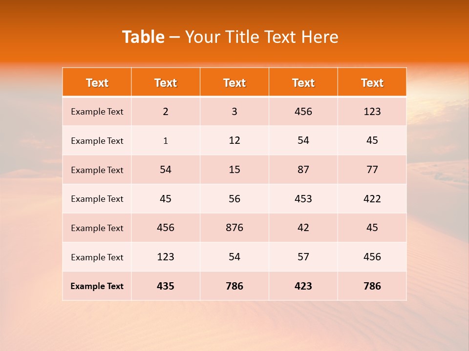 Hummock Arid Travel PowerPoint Template