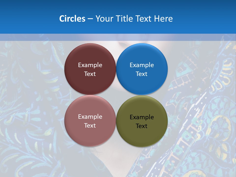 Green Eyes Nose Oriental PowerPoint Template