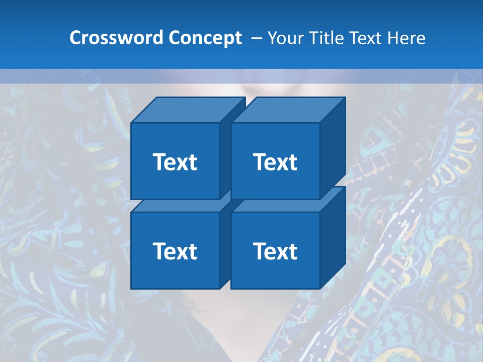 Green Eyes Nose Oriental PowerPoint Template