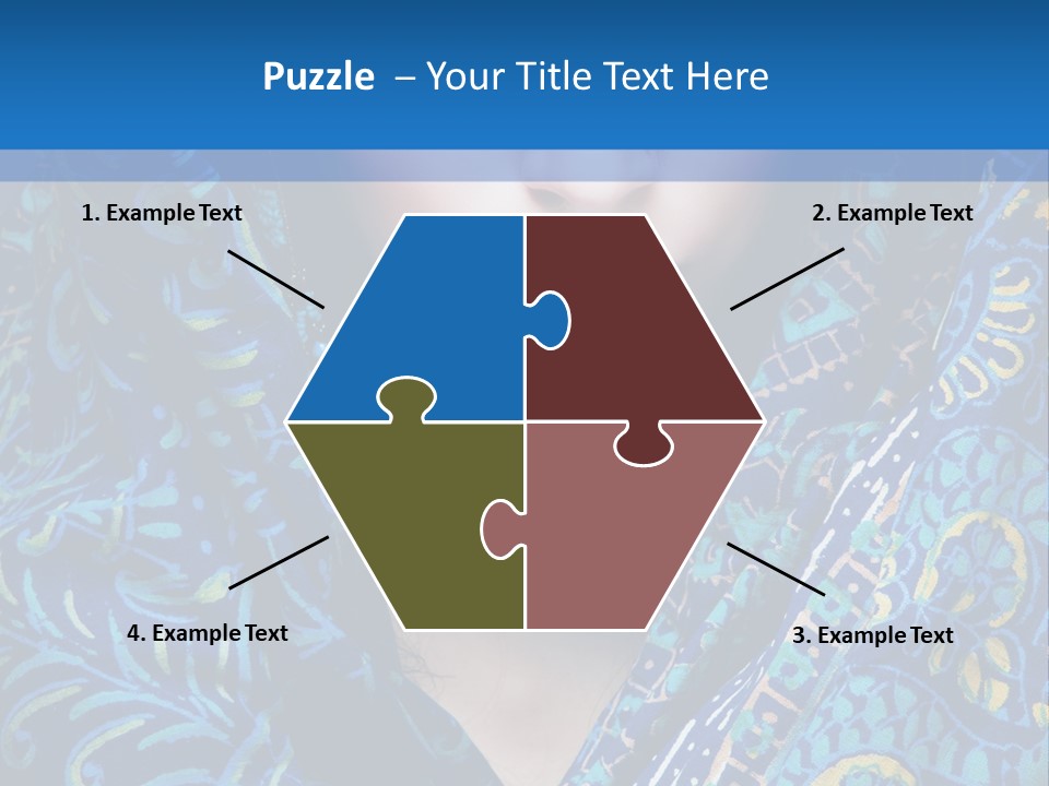 Green Eyes Nose Oriental PowerPoint Template