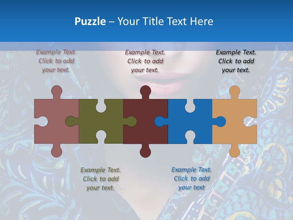 Green Eyes Nose Oriental PowerPoint Template