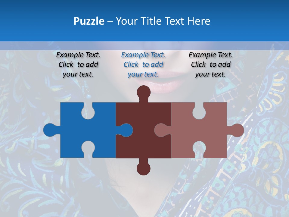 Green Eyes Nose Oriental PowerPoint Template