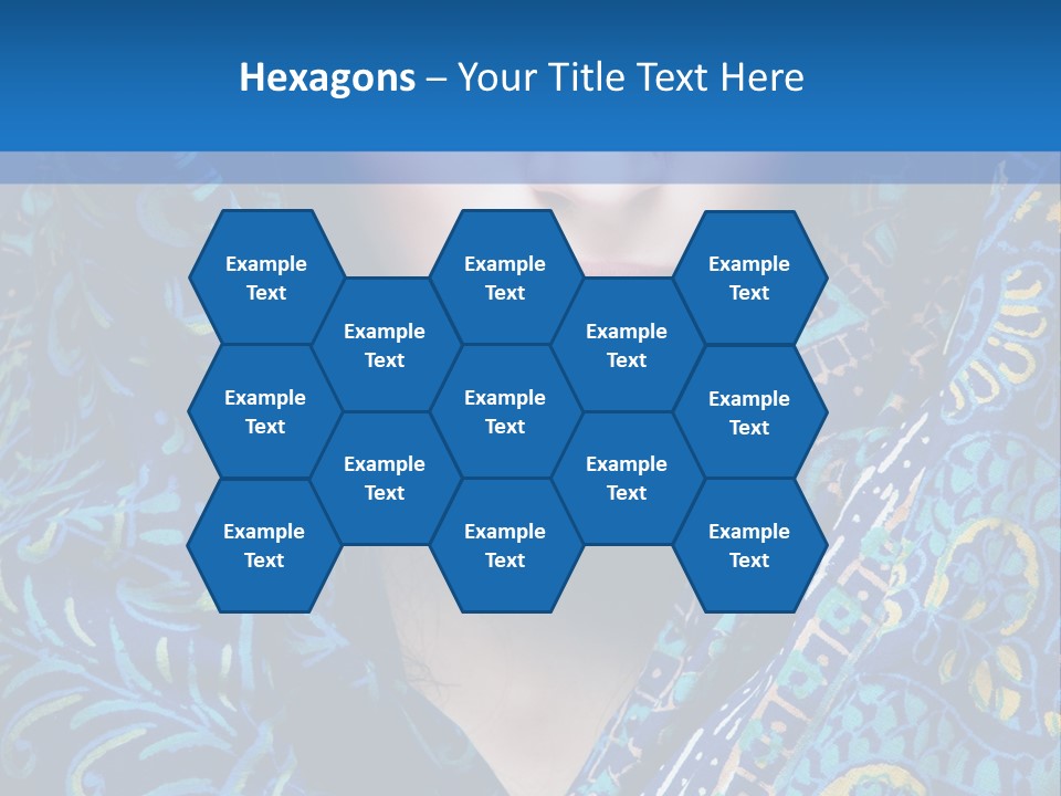 Green Eyes Nose Oriental PowerPoint Template