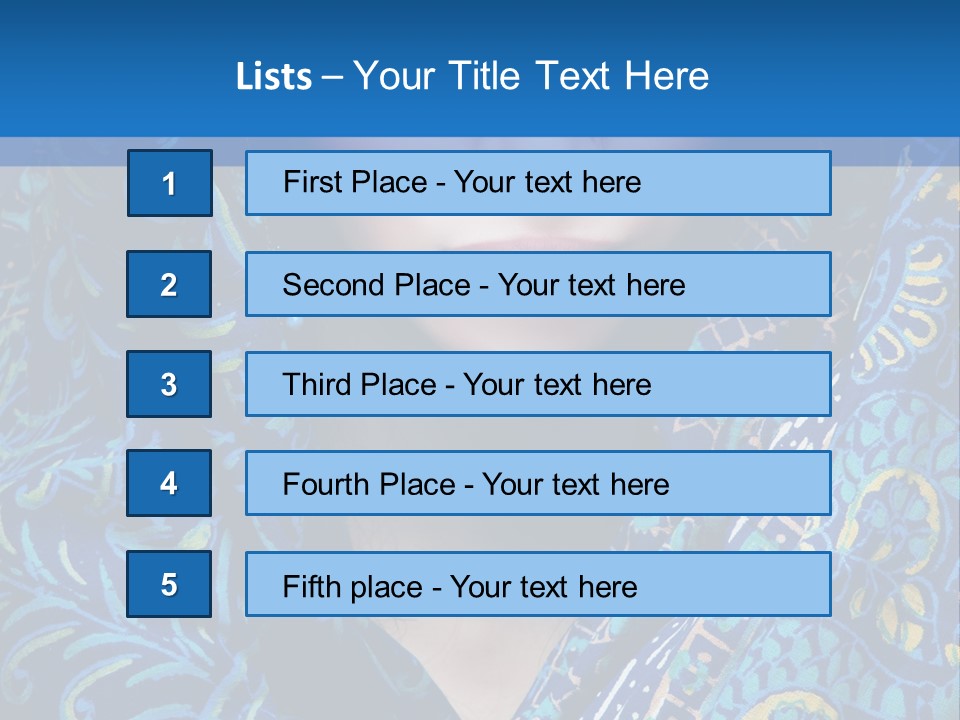 Green Eyes Nose Oriental PowerPoint Template