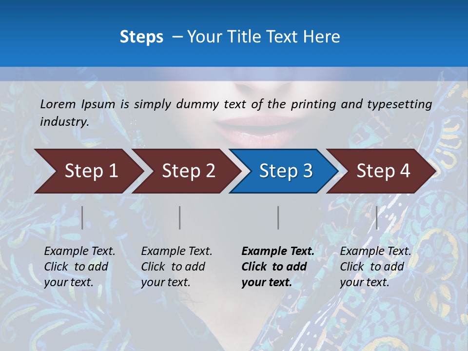 Green Eyes Nose Oriental PowerPoint Template