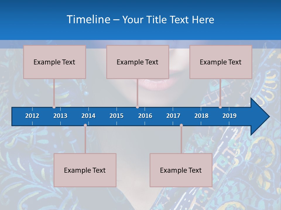 Green Eyes Nose Oriental PowerPoint Template