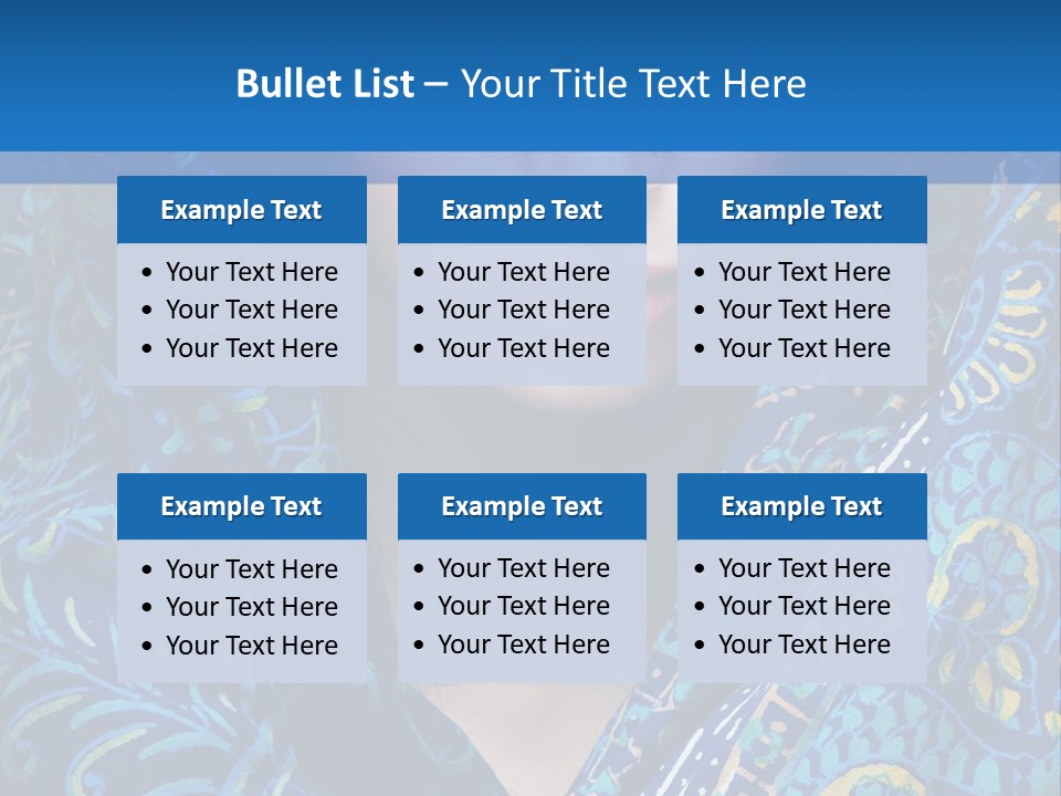 Green Eyes Nose Oriental PowerPoint Template