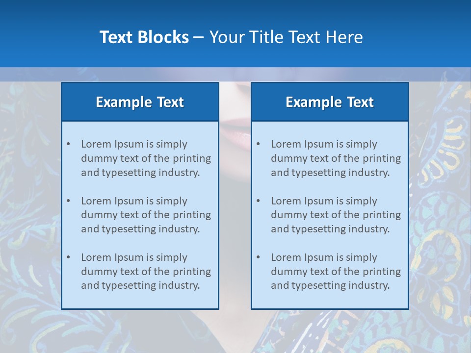Green Eyes Nose Oriental PowerPoint Template