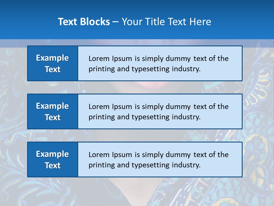Green Eyes Nose Oriental PowerPoint Template