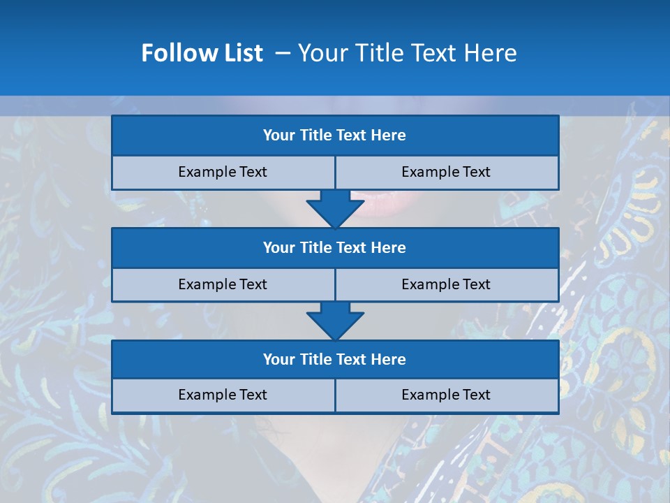 Green Eyes Nose Oriental PowerPoint Template