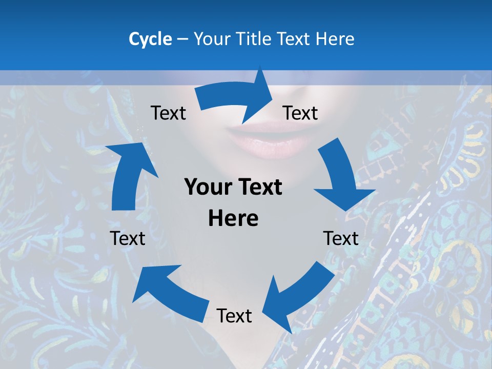 Green Eyes Nose Oriental PowerPoint Template