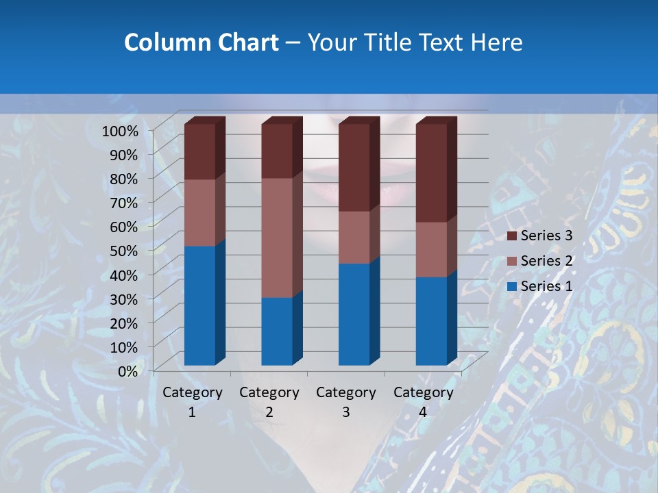 Green Eyes Nose Oriental PowerPoint Template