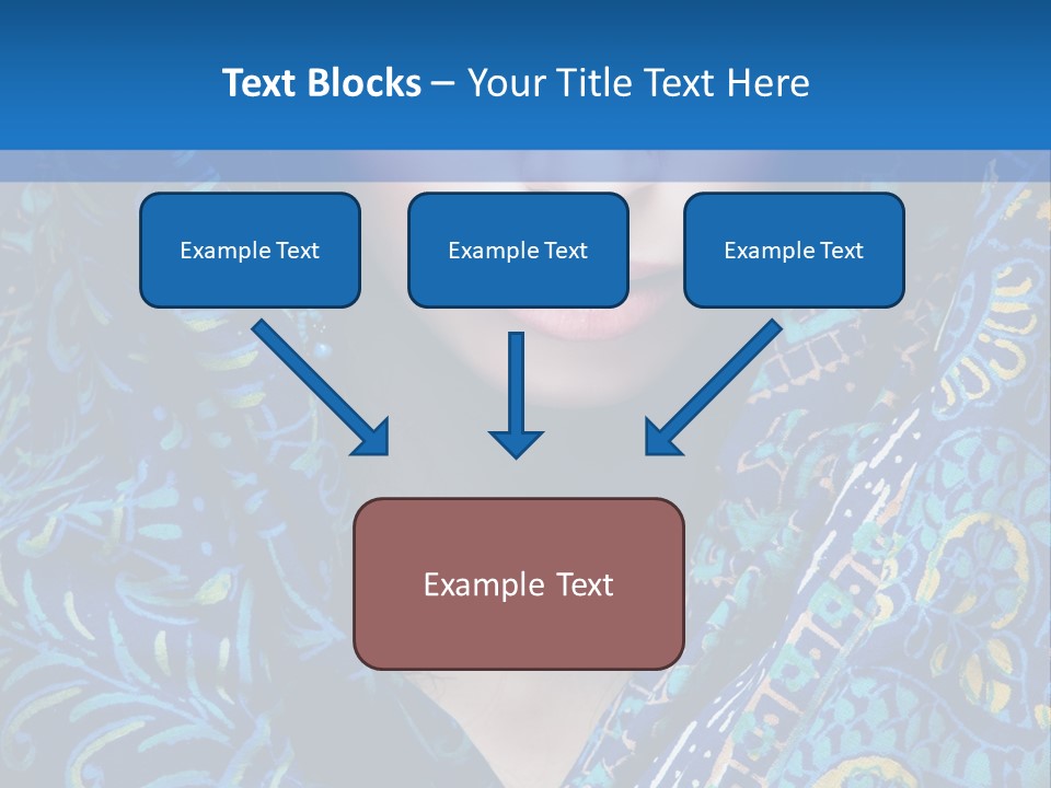 Green Eyes Nose Oriental PowerPoint Template
