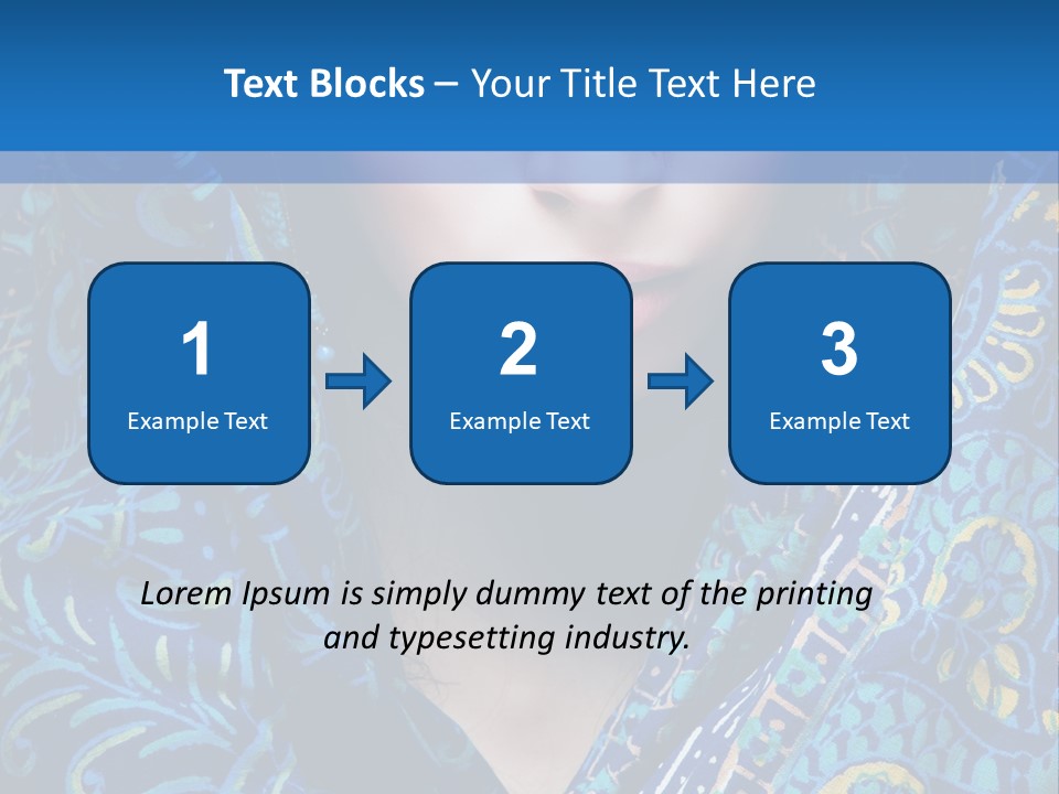 Green Eyes Nose Oriental PowerPoint Template