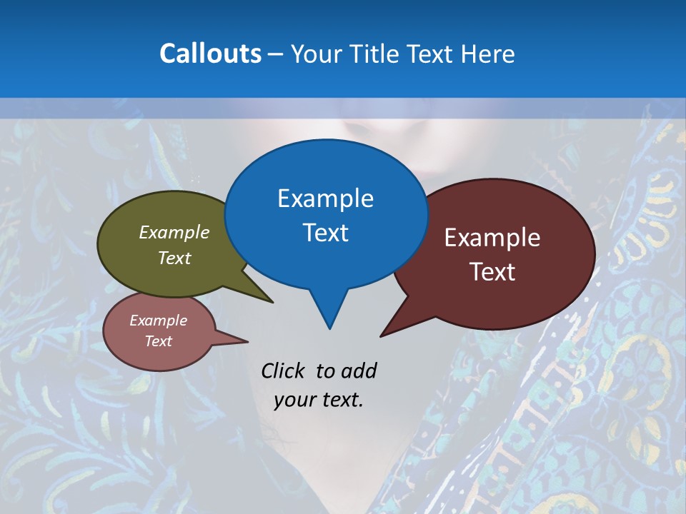Green Eyes Nose Oriental PowerPoint Template