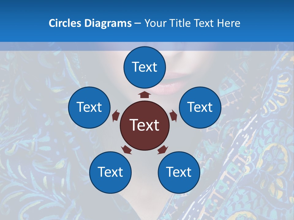 Green Eyes Nose Oriental PowerPoint Template