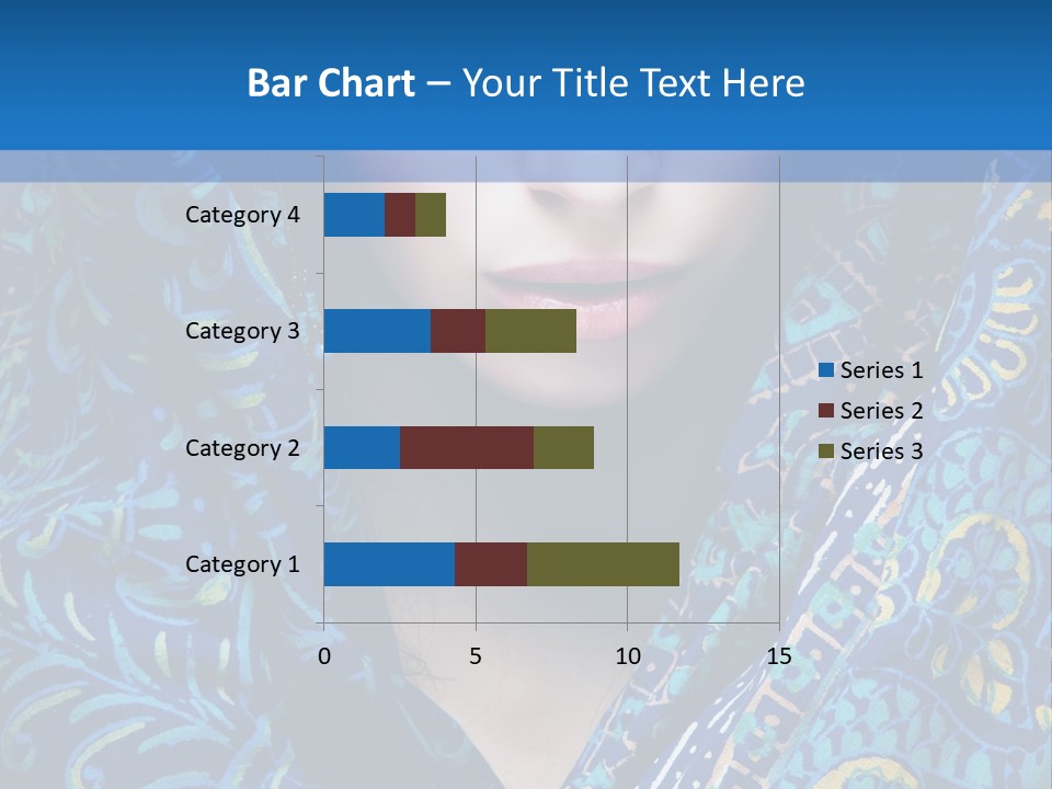 Green Eyes Nose Oriental PowerPoint Template