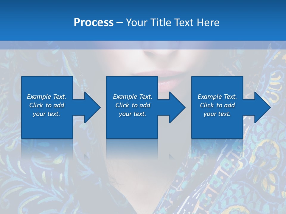 Green Eyes Nose Oriental PowerPoint Template