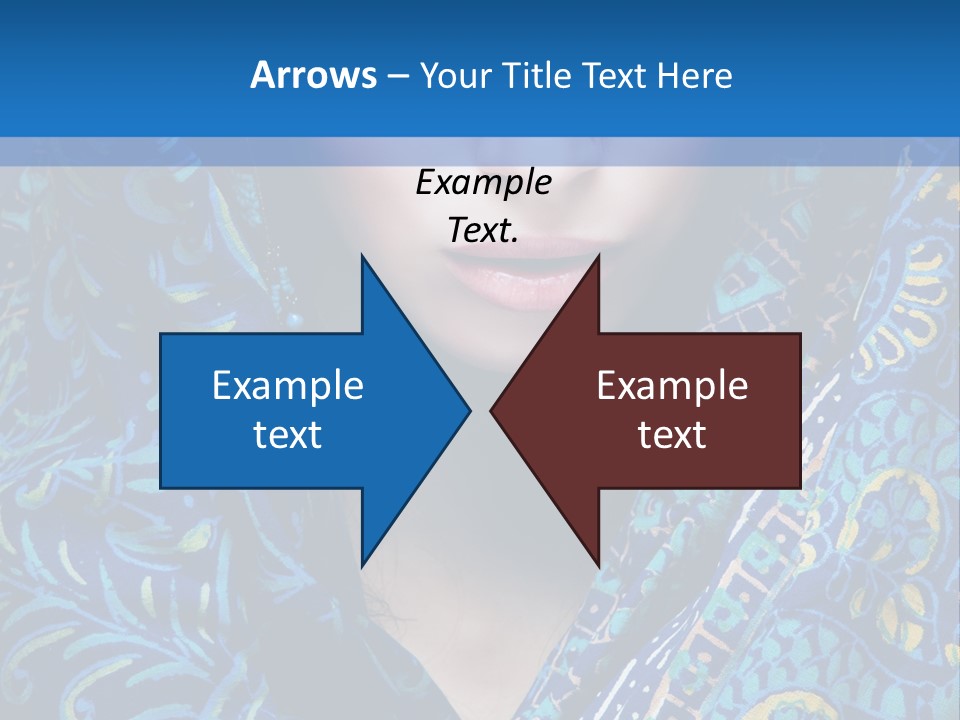 Green Eyes Nose Oriental PowerPoint Template