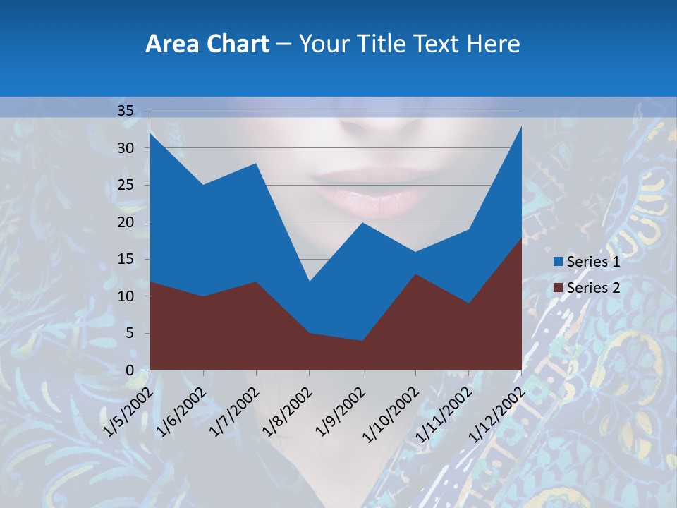 Green Eyes Nose Oriental PowerPoint Template