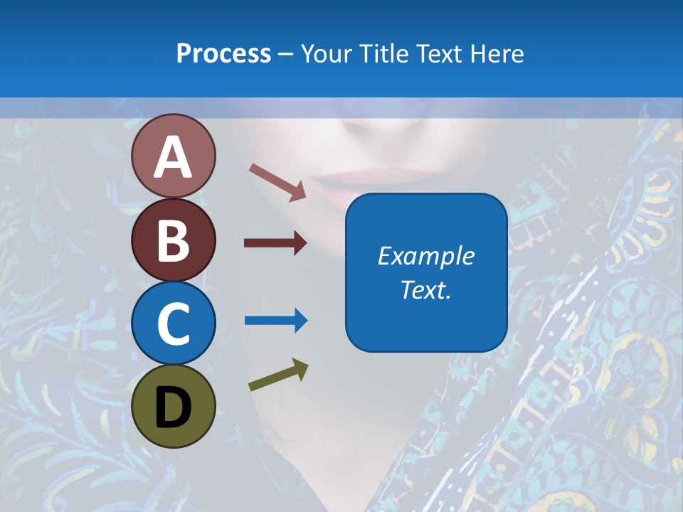 Green Eyes Nose Oriental PowerPoint Template