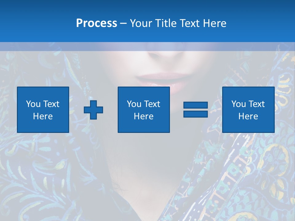 Green Eyes Nose Oriental PowerPoint Template