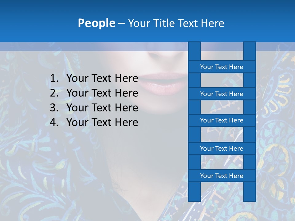 Green Eyes Nose Oriental PowerPoint Template