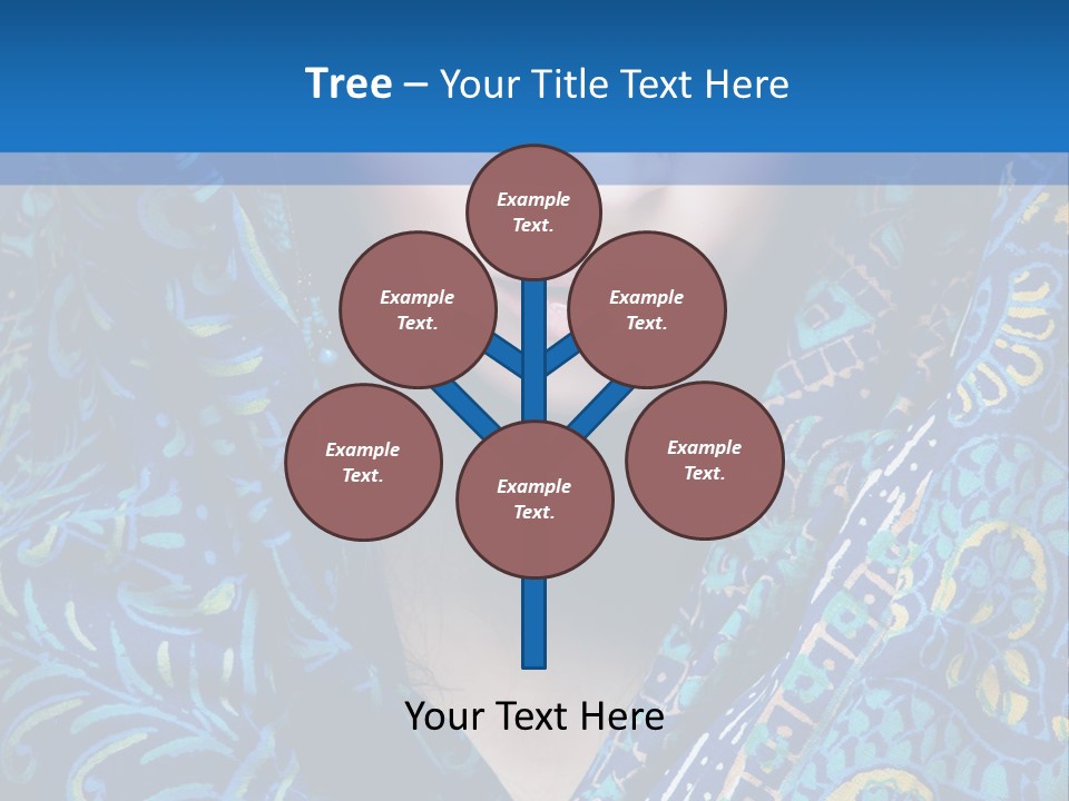 Green Eyes Nose Oriental PowerPoint Template