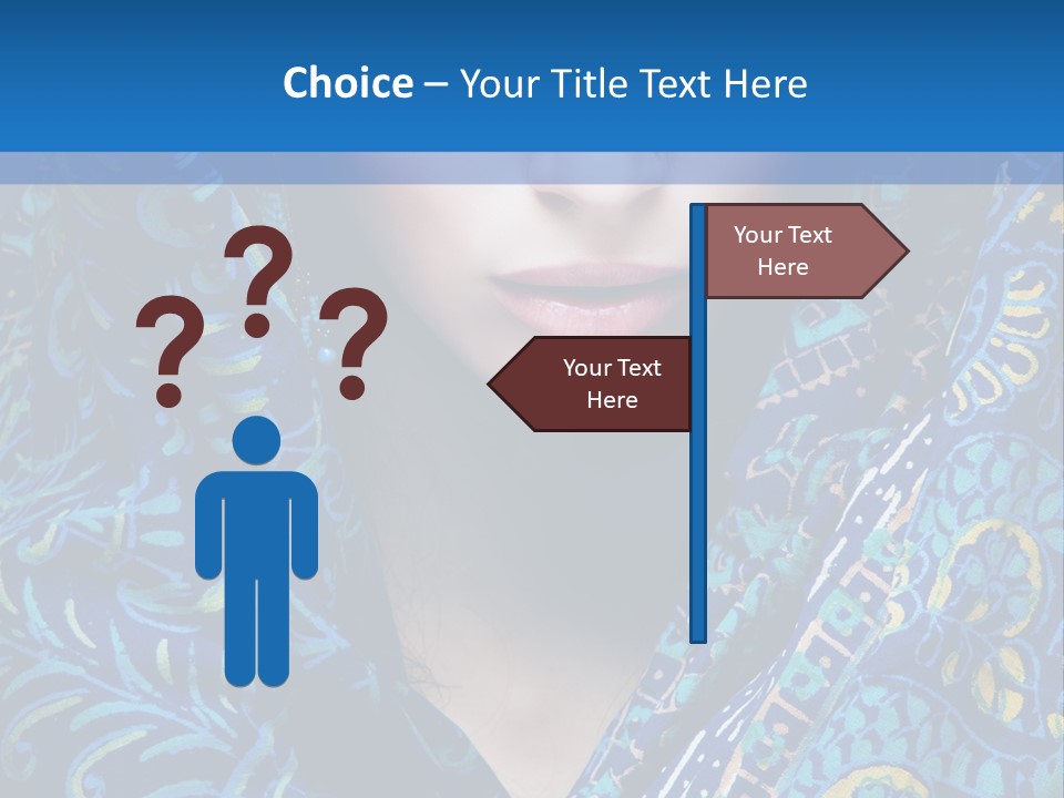 Green Eyes Nose Oriental PowerPoint Template