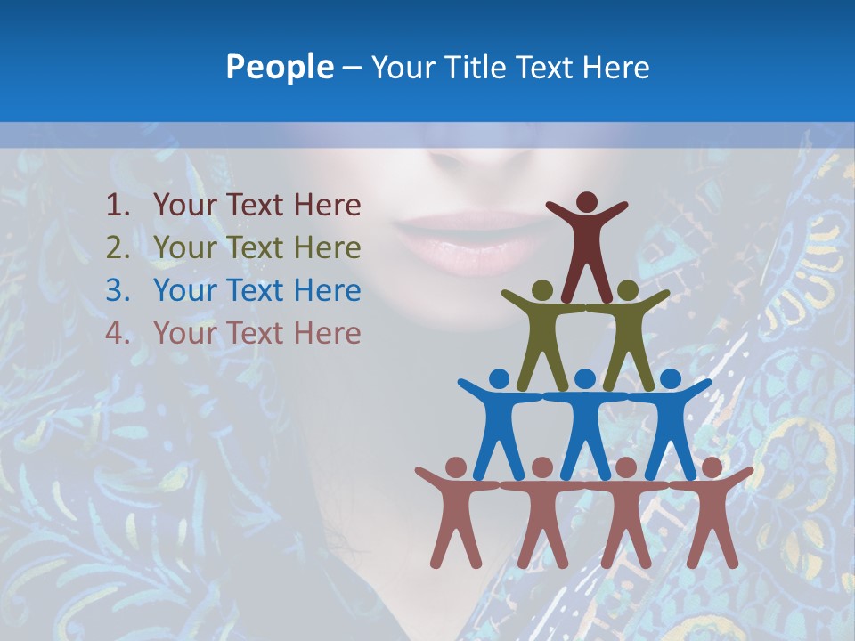 Green Eyes Nose Oriental PowerPoint Template