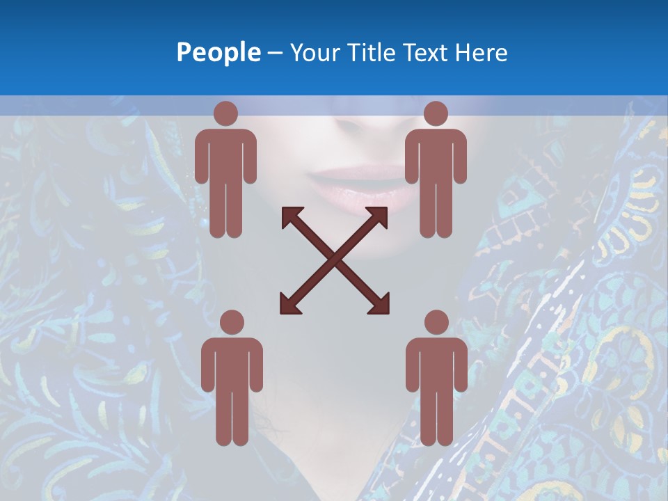 Green Eyes Nose Oriental PowerPoint Template