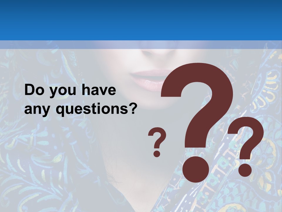 Green Eyes Nose Oriental PowerPoint Template