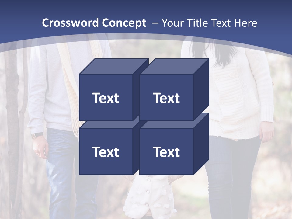 Walk Father European PowerPoint Template