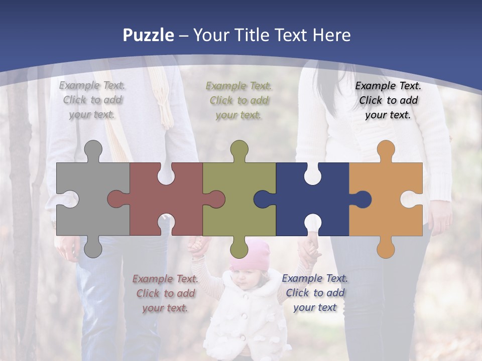 Walk Father European PowerPoint Template