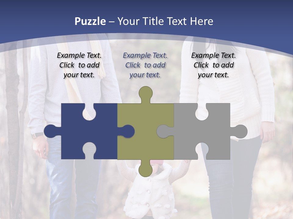 Walk Father European PowerPoint Template