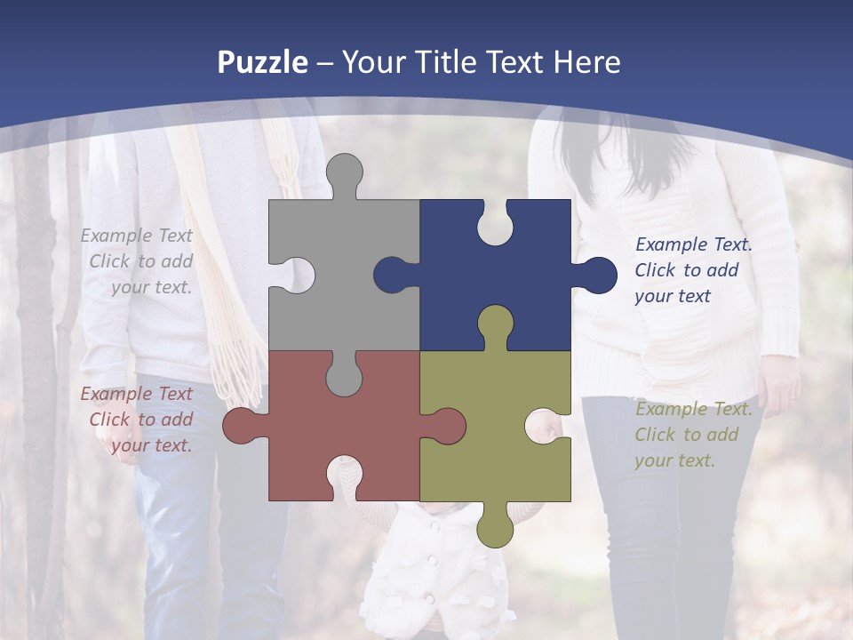 Walk Father European PowerPoint Template