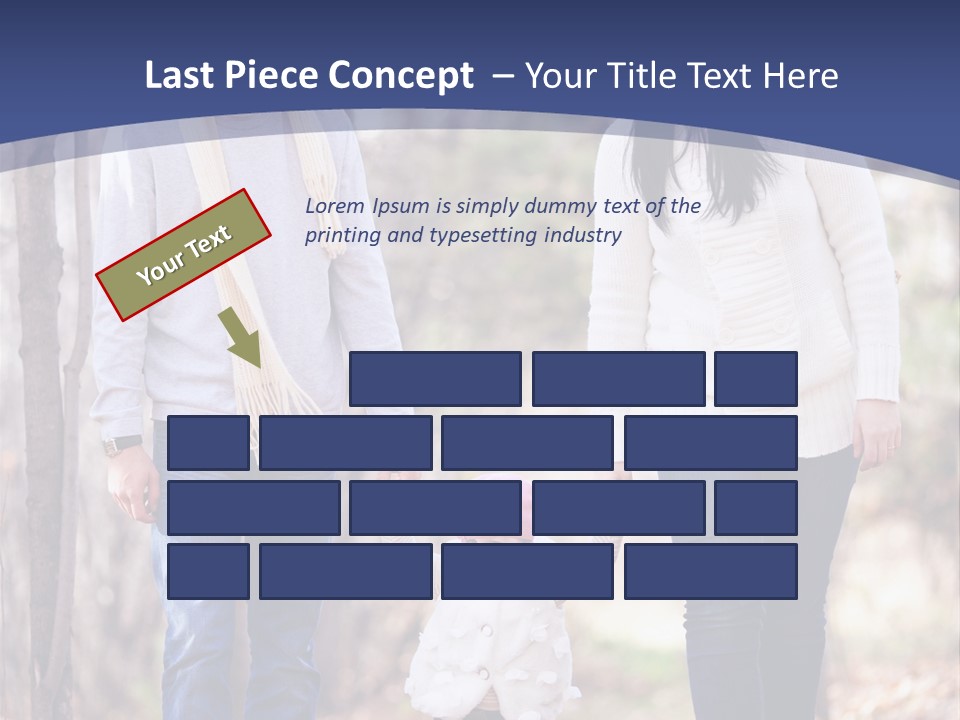 Walk Father European PowerPoint Template