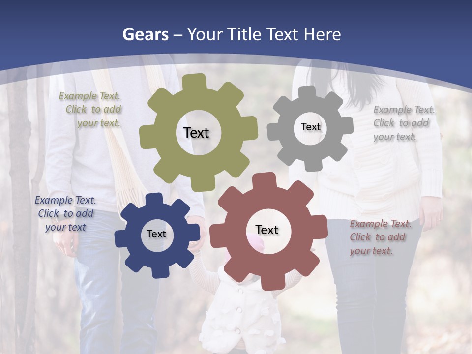 Walk Father European PowerPoint Template