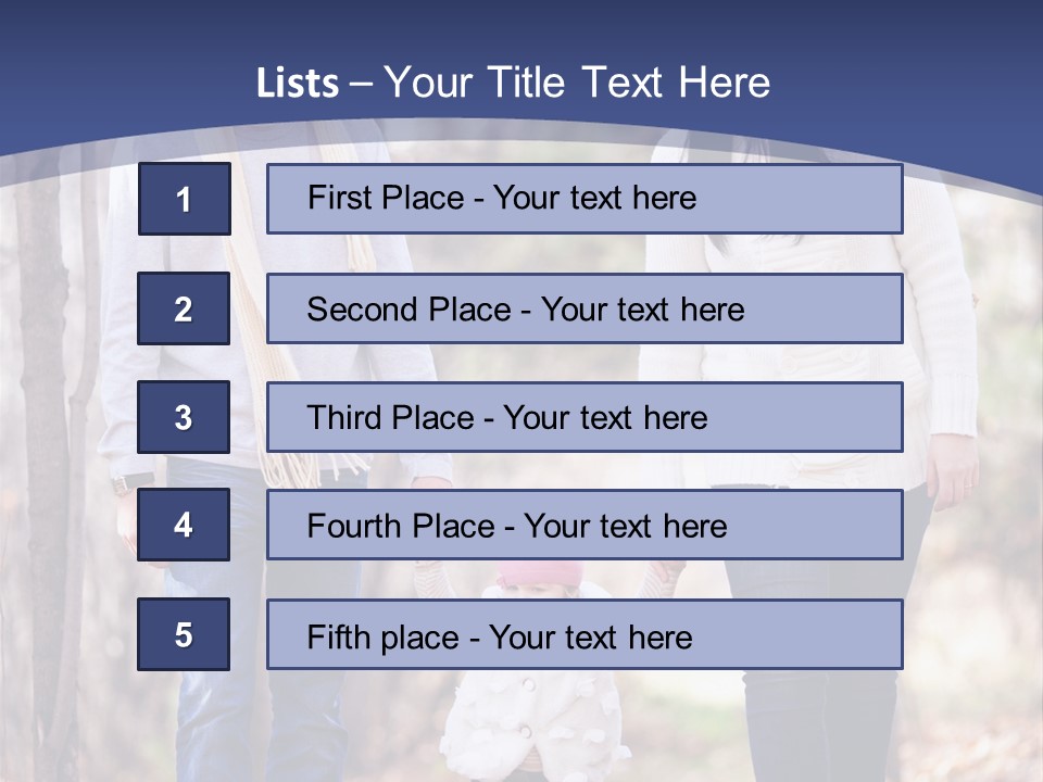 Walk Father European PowerPoint Template