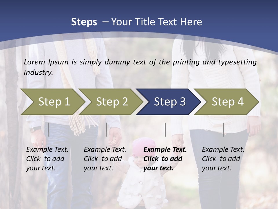Walk Father European PowerPoint Template