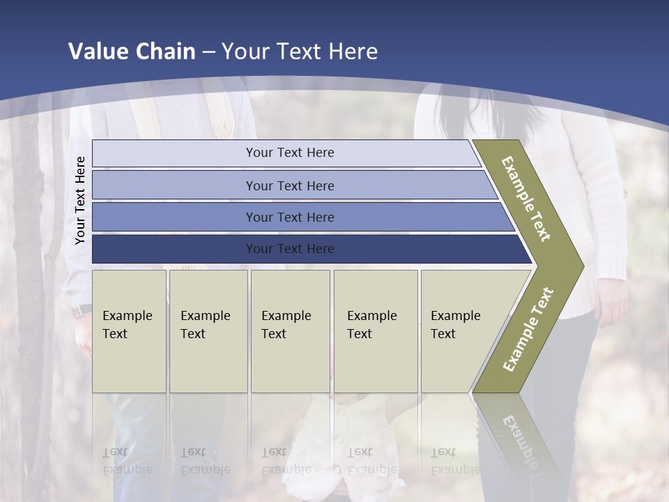 Walk Father European PowerPoint Template