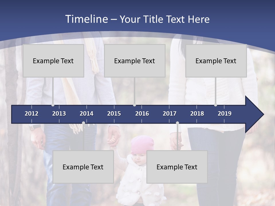Walk Father European PowerPoint Template