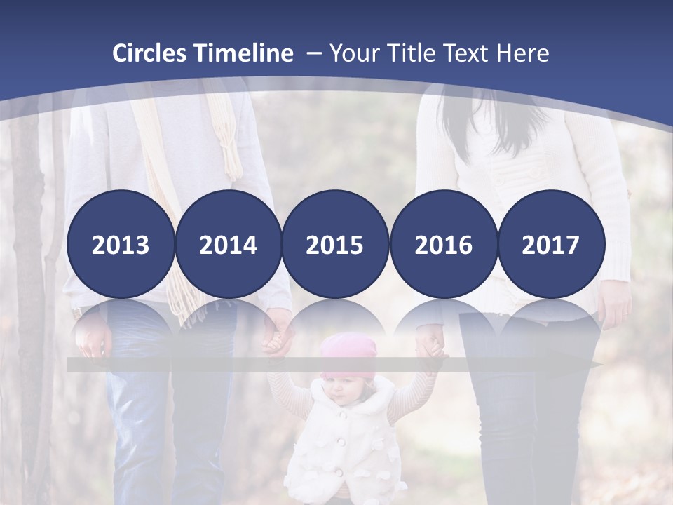 Walk Father European PowerPoint Template