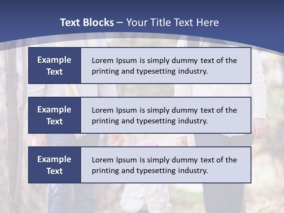 Walk Father European PowerPoint Template