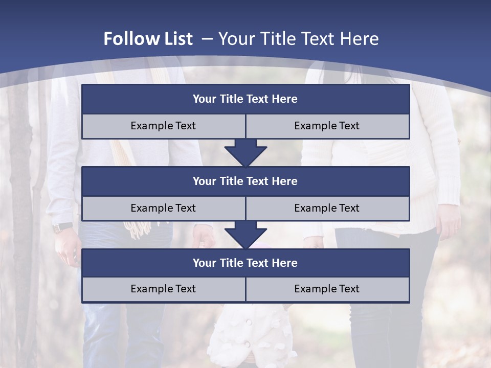 Walk Father European PowerPoint Template