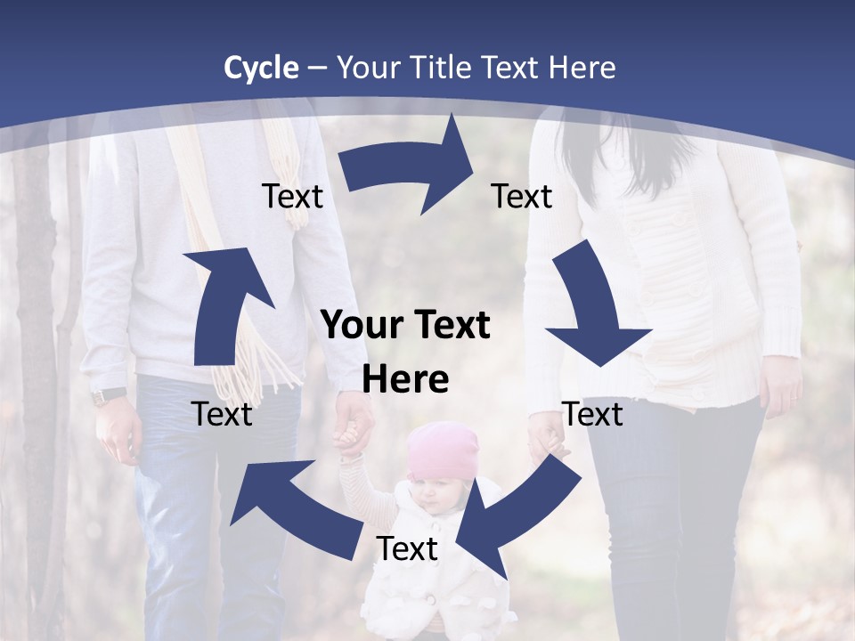 Walk Father European PowerPoint Template