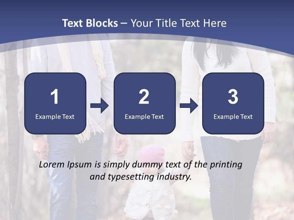 Walk Father European PowerPoint Template