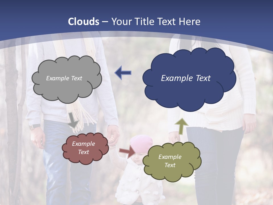 Walk Father European PowerPoint Template