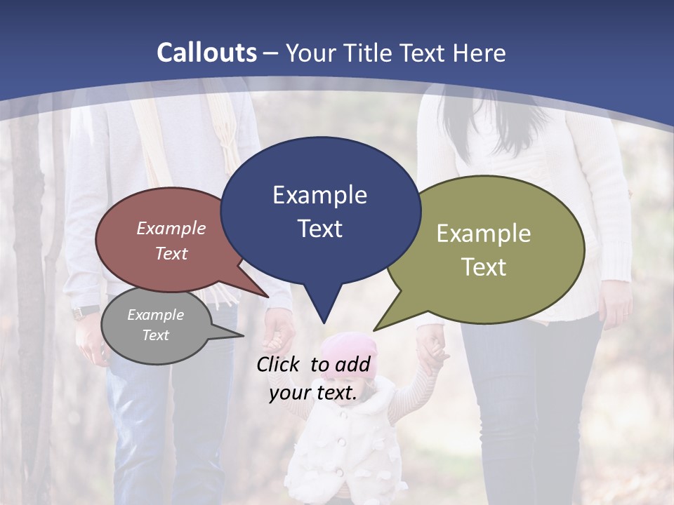 Walk Father European PowerPoint Template