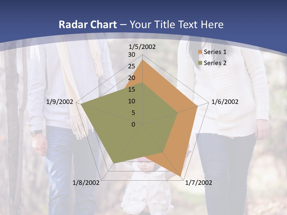 Walk Father European PowerPoint Template